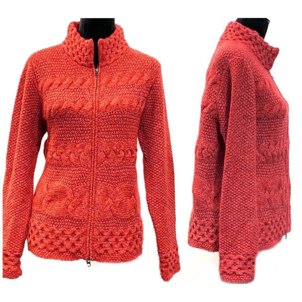 J. Jill FullZip Cable Knit Cardigan Sweater Jacket